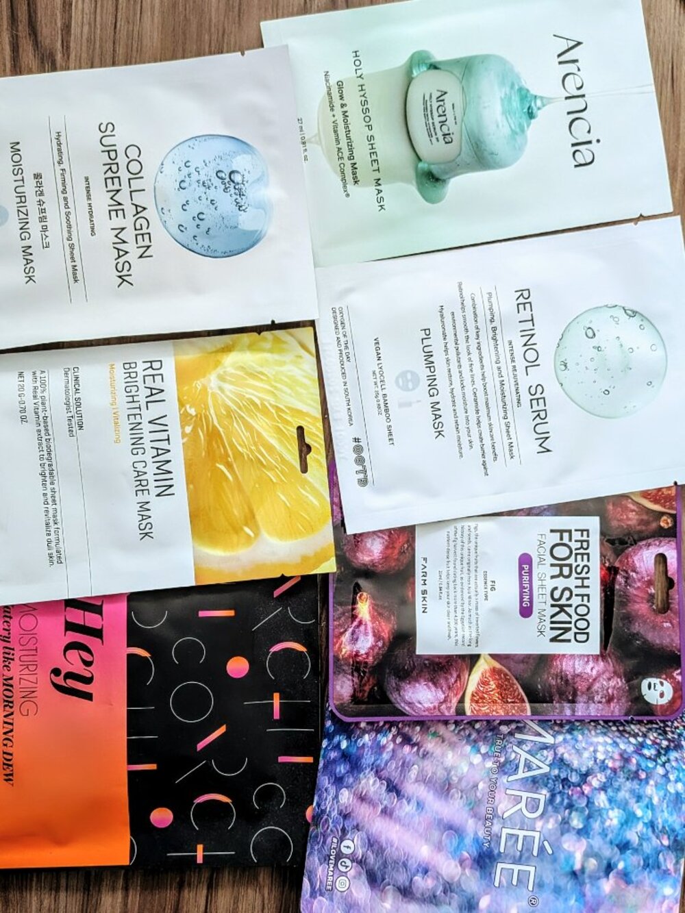 Mix of Facial Sheet Masks, Arencia, Some by Mi, etc